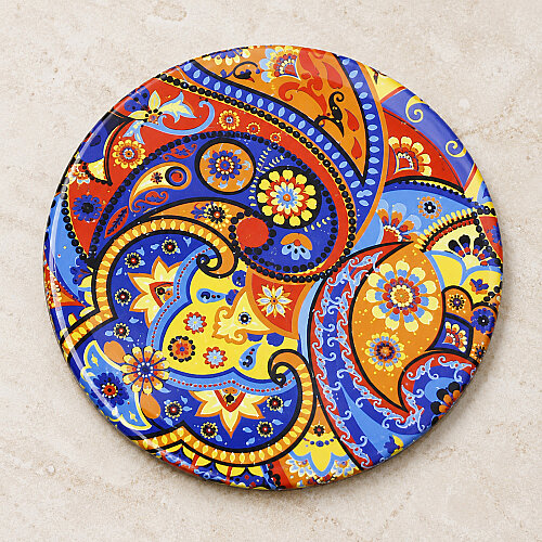 Asorti Mandala Desenli Mantar Tabanlı Bardak Altlığı 6’lı Paket - 4