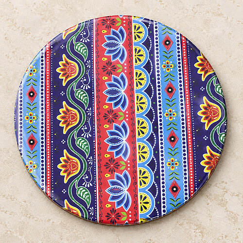 Asorti Mandala Desenli Mantar Tabanlı Bardak Altlığı 6’lı Paket - 5