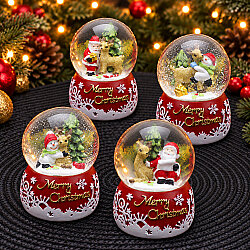 Asorti Merry Christmas Yazılı Yılbaşı Kar Küresi Midi Boy 7x9 cm - 1