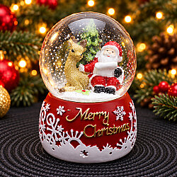 Asorti Merry Christmas Yazılı Yılbaşı Kar Küresi Midi Boy 7x9 cm - 4