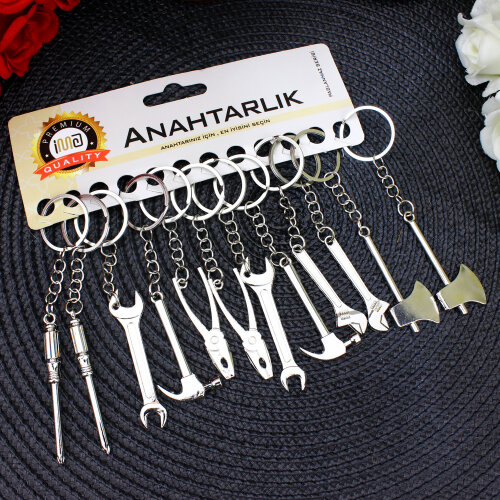 Asorti Metal Meslek Anahtarlık 12’li Paket - 3