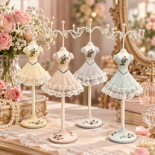Asorti Nostaljik Dantelli Elbiseli Takı Askı Standı 28 cm - Toptanalim