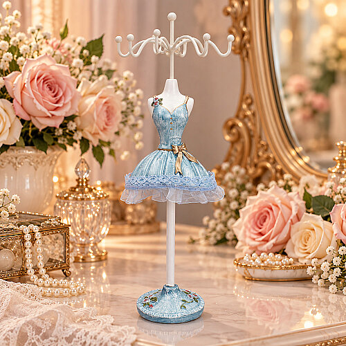 Asorti Nostaljik Fiyonklu Elbiseli Takı Askı Standı 28 cm - 3