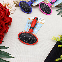 Asorti Oval Metal Uçlu Kedi Köpek Tüy Bakım Fırçası - 1