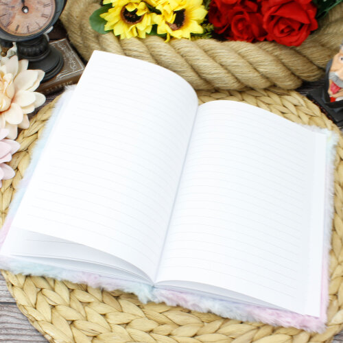 Asorti Peluş Kapak Sim ve Boncuk Detaylı Defter - 5