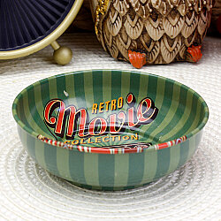 Asorti Retro Desenli Teneke Kase 9,5 cm - 3