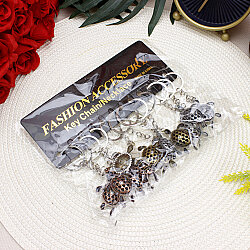 Asorti Taşlı Metal Kaplumbağa Anahtarlık 12’li Paket - 4