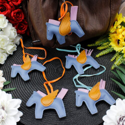 Unicorn Figürlü Çanta Charm Aksesuar Mavi - 1