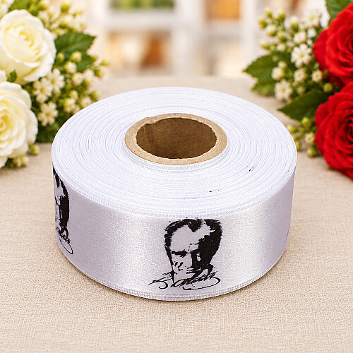 Atatürk Baskılı Kurdele Beyaz 4 cm 20 Metre - Toptanalim (1)