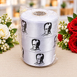 Atatürk Baskılı Kurdele Beyaz 4 cm 20 Metre - 3
