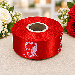 Atatürk Baskılı Saten Kurdele Kırmızı 4 cm 20 Metre - 2