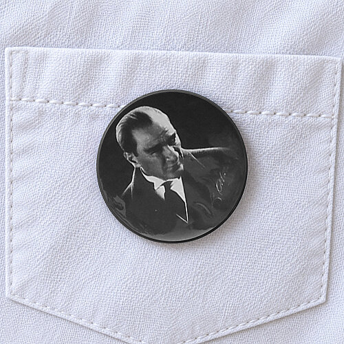 Atatürk Siyah Beyaz Portre Rozeti 20’li Paket - Toptanalim