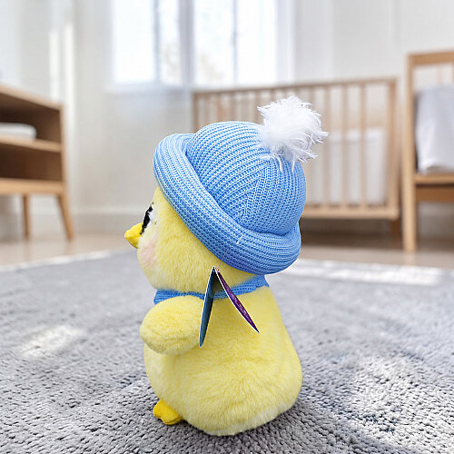Bereli ve Atkılı Sevimli Peluş Civciv Sarı 25 cm - Toptanalim (1)