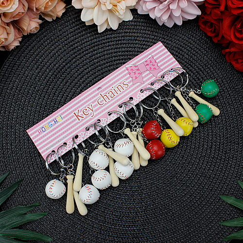 Beyzbol Sopası Renkli Top Anahtarlık 12’li Paket - 4