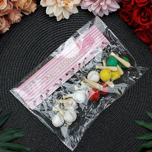 Beyzbol Sopası Renkli Top Anahtarlık 12’li Paket - 5