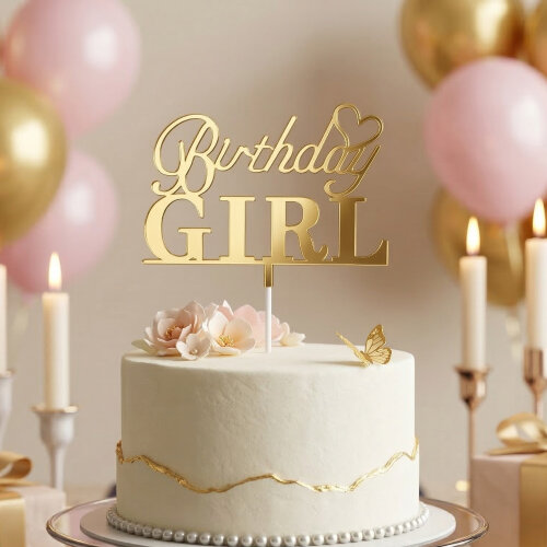 Birthday Girl Pasta Süsü Gold - Toptanalim