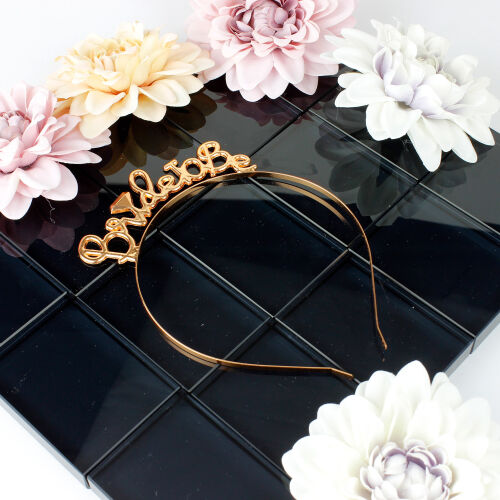 Bride To Be Elmas Rose Metal Taç - Kare Dekor