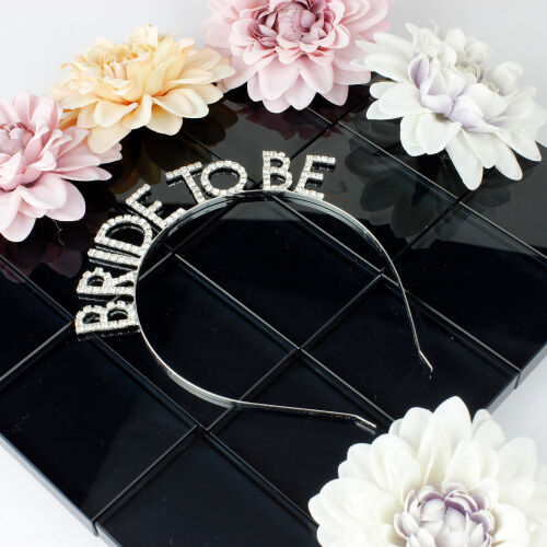 Bride To Be Taşlı Gümüş Renk Metal Taç - Kare Dekor