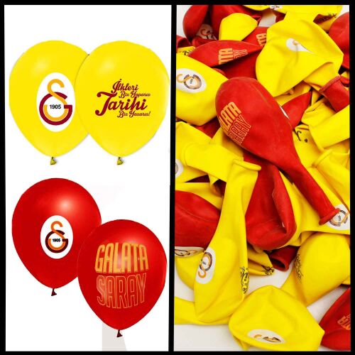 Büyük Boy 12 İnch Lisanslı Galatasaray Balon - 1