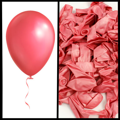 Büyük Boy 12 İnch Metalik Balon Pembe Renk - Kare Dekor