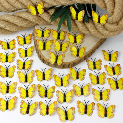 Büyük Boy Plastik Gövdeli PVC Kelebek Sarı 7CM 50’li Paket - 2