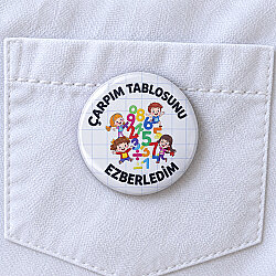 Çarpım Tablosunu Ezberledim Rozeti 20’li Paket - 1