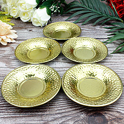 Çekiç Dövmeli Metal Çay Tabağı 10 cm Gold - 1