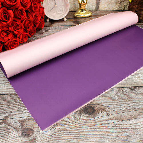 Çiçek Buket Ambalaj Kağıdı Açık Mor Pembe 20'li Paket - Kare Dekor