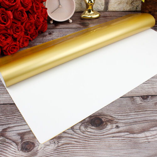 Çiçek Buket Ambalaj Kağıdı Beyaz Gold 20'li Paket - Kare Dekor