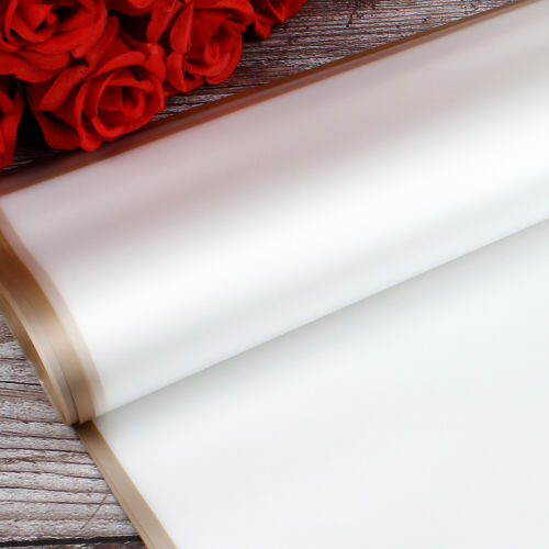 Çiçek Buket Ambalaj Kağıdı Beyaz Gold Border 20'li Paket - Kare Dekor (1)