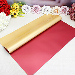 Çiçek Buket Ambalaj Kağıdı Bordo Gold 20’li Paket - 1