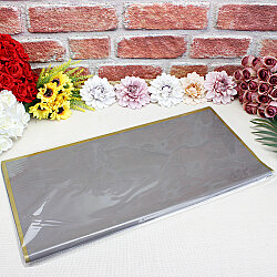 Çiçek Buket Ambalaj Kağıdı Füme Gold Border 20’li Paket - 3