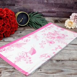 Çiçek Buket Ambalaj Kağıdı Pembe Çiçek Desenli 20'li Paket - 3