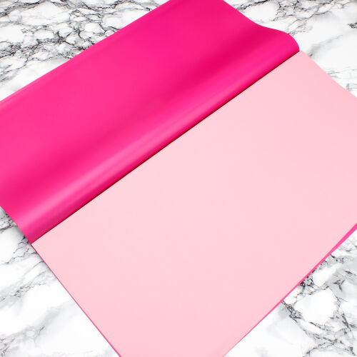 Çiçek Buket Ambalaj Kağıdı Pembe Fuşya 20'li Paket - Kare Dekor