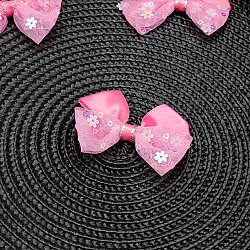 Çift Kat Pullu Saten Fiyonk 6 cm Pembe - 2
