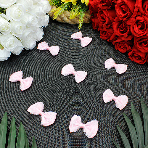 Çift Kat Tüllü Saten Fiyonk 6 cm Açık Pembe - Toptanalim