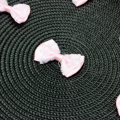 Çift Kat Tüllü Saten Fiyonk 6 cm Açık Pembe - Toptanalim (1)