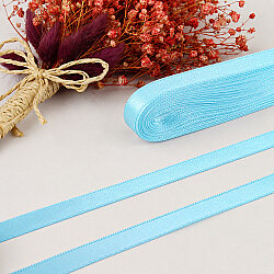 Çift Taraflı 1 cm Saten Kurdele 10 Metre Açık Mavi - 1