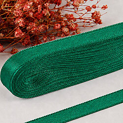Çift Taraflı 1 cm Saten Kurdele 10 Metre Çam Yeşili - 2