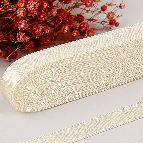 Çift Taraflı 1 cm Saten Kurdele 10 Metre Kırık Beyaz - Toptanalim (1)