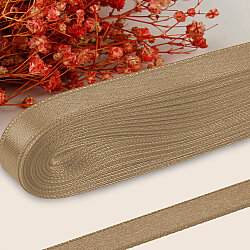 Çift Taraflı 1 cm Saten Kurdele 10 Metre Vizon - 2