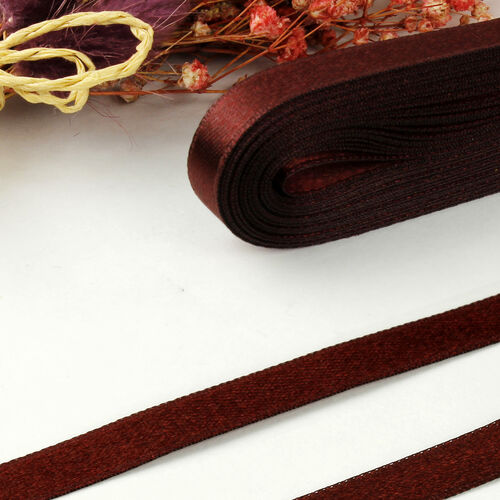 Çift Taraflı 1 Cm Saten Kurdele Bordo - Toptanalim (1)