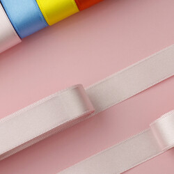 Çift Taraflı 2 Cm Saten Kurdele Açık Pembe - 2