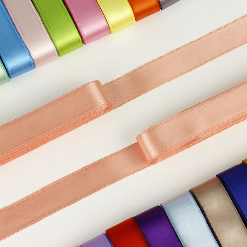 Çift Taraflı 2 Cm Saten Kurdele Açık Somon - 1