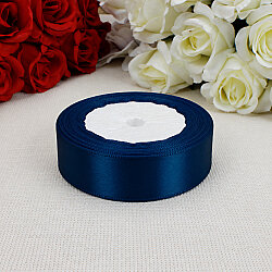 Çift Taraflı 2,5 cm Saten Kurdele Lacivert 22 Metre - 3