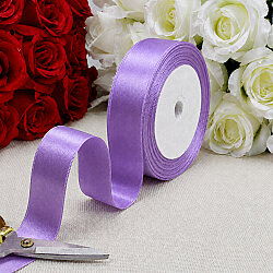 Çift Taraflı 2,5 cm Saten Kurdele Lila 22 Metre - 1
