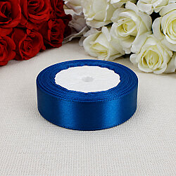 Çift Taraflı 2,5 cm Saten Kurdele Mavi 22 Metre - 3
