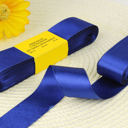 Çift Taraflı 3 Cm Saten Kurdele Lacivert - 1