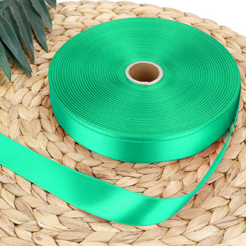 Çift Taraflı 3CM Saten Kurdele Mint Yeşili 100 Metre Bobin - Kare Dekor