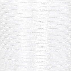 Çift Taraflı 3mm Saten Kurdele Beyaz 750 Metre Makara - 2